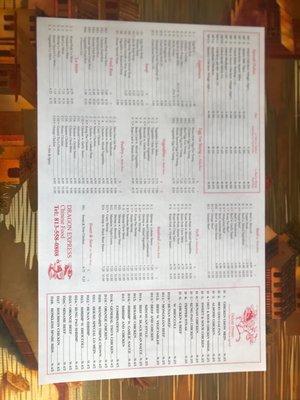 New menu