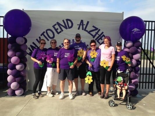 BOLF team member Sandy Henage and her family donated their time to raise money for Alzheimer's at the annual Alzheimer's Walk.