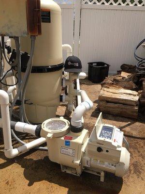 New Pentair 60sqft FNS Filter and Intelliflo Pump Install