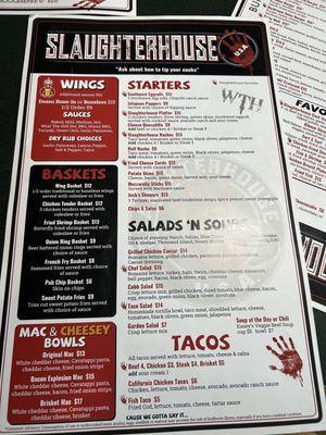 New Menu for the new Owners and new Name