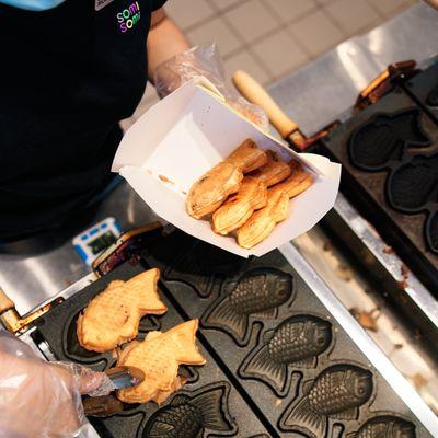 Toasty Taiyaki are a great alternative to the cool creamy swirls.