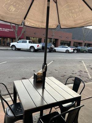 Outside seating