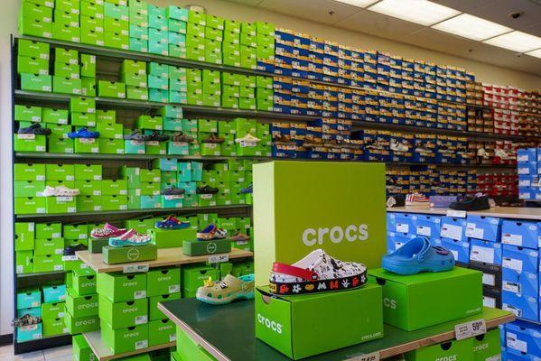 Shot of Popular Brand Section (I.e. Croc Shoe Wall)