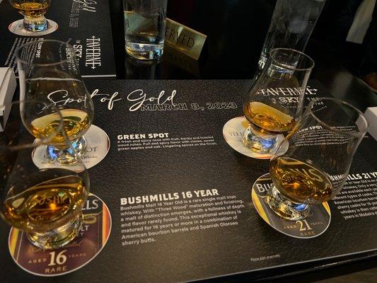 Irish Whiskey tasting