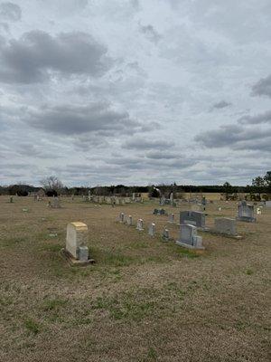 Another view of the cemetery at State Line Baptist Church!