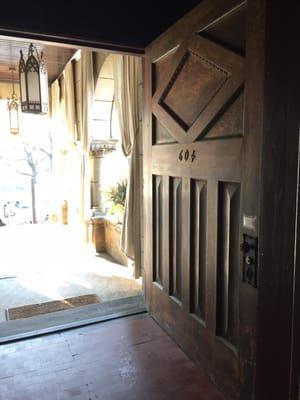 Huge wood front door