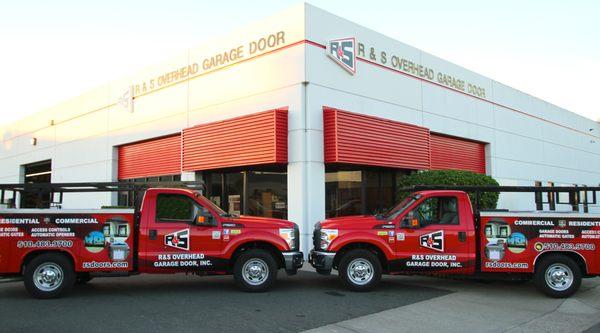 R&S Overhead Garage Door Shop and Trucks