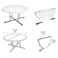 Fold in half round tables to fit in cars