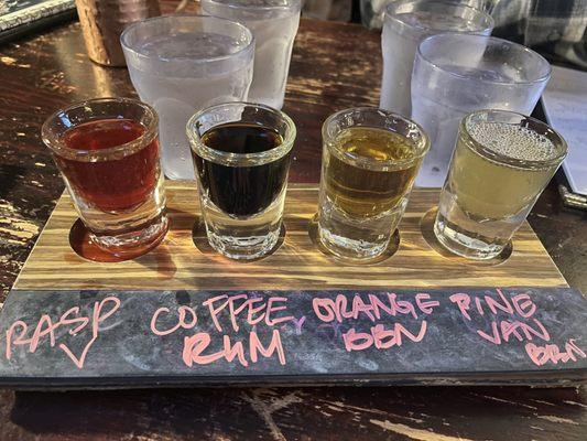 Infused liquor flight