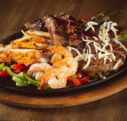 Shrimp and Carne Asada Plate