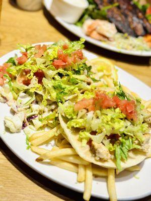 Chicken Soft Tacos Dinner Plate