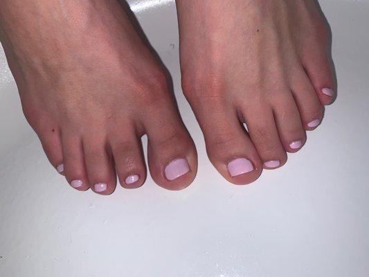 Gel pedicure with gel color #36 $45