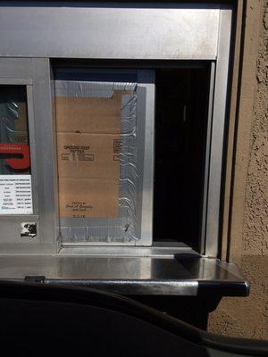 Broken drive through window