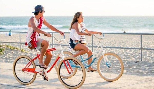 Beach Cruisers in all kinds of shapes and colors!