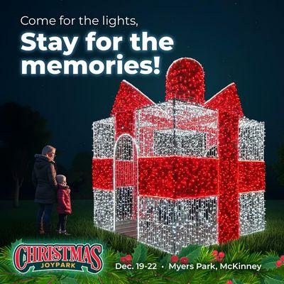 Huge light displays will give you lots of opportunities to create and capture memories!