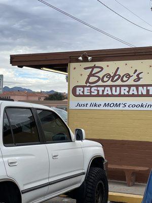 Parking Lot next to entrance-Bono's restaurant