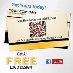 QR Code Business Cards $99
 We also offer all printing services:
 Decals, Clothing, Signs, Direct Mail and much more!