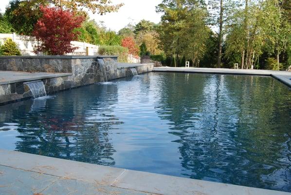 Pool with water fall