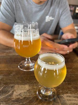 Larimer street lager (3oz) & Belgian triple (10oz)