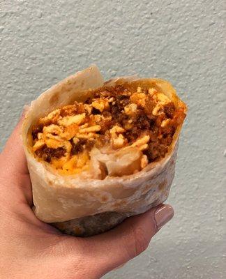 Egg/cheese/chorizo burrito