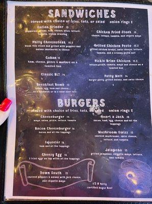 Menu as of March2024