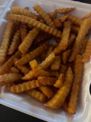 Crinkle Fries perfectly crispy!