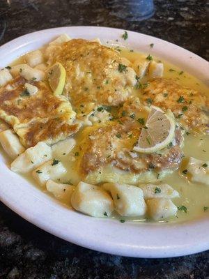 Francese Chicken with homemade Gnocchi