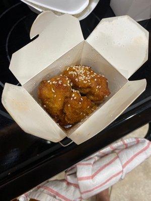 Over $11 for these 4 pieces of "sesame chicken". Huge ripoff!!