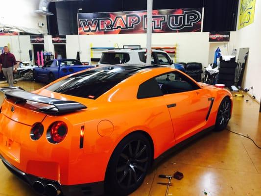 Gloss Orange and carbon fiber GTR