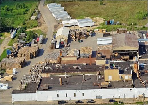 Ariel view of the Avid Pallet facilities in Beloit, Wisconsin