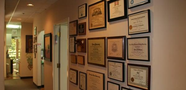 The wall of plaques