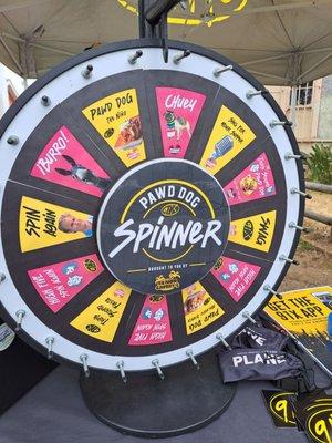 Prize wheel @ Señor Grubby's