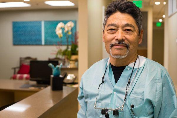 Dr. Yokoyama in the 1st Certified Green Dental Office in Los Angeles, aka his office.