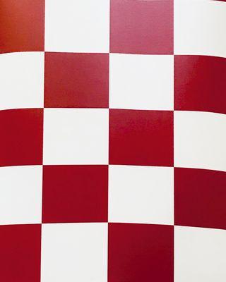 Vinyl - Residential Sheet  - Red And White Checkerboard - LCI Exclusive