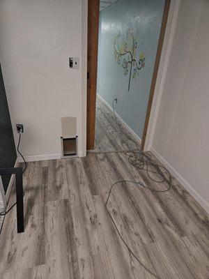 We door Vinyl Flooring and even install dog doors!