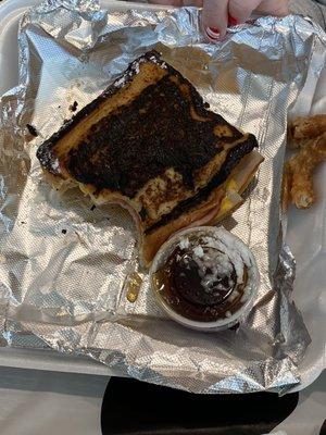 Burnt Monte Cristo Sandwich