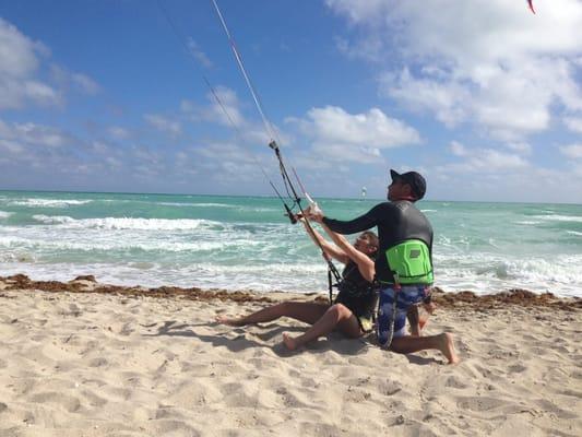 He was by our side the entire time helping us learn to fly the kite and build confidence.