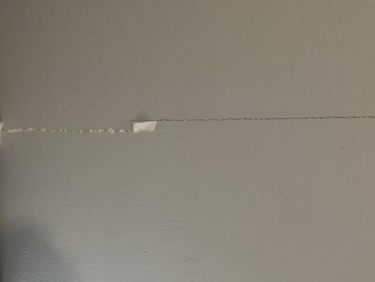 Massive crack plaster falling off