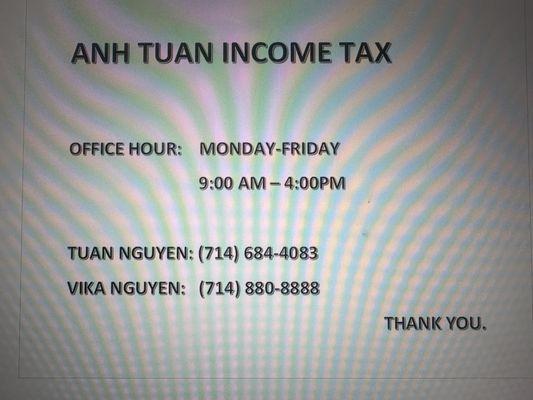 Anh Tuan Income Tax