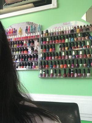 this is the entire collection of regular polish this salon offers