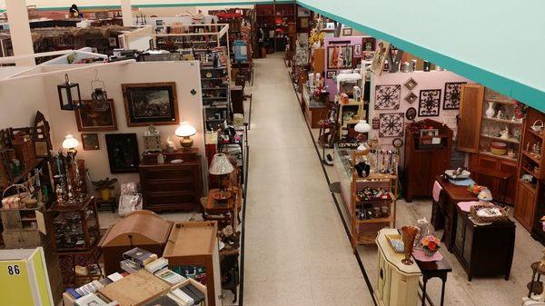 An aerial view of Antiques & Uniques!