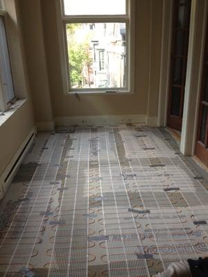 Radiant floor heating installation - Sun Porch Goldcoast