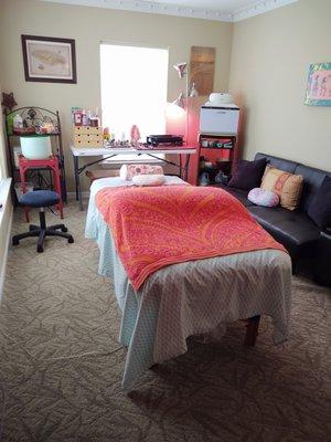 Sadhvi Velasquez's LMBT, Reiki Master treatment room