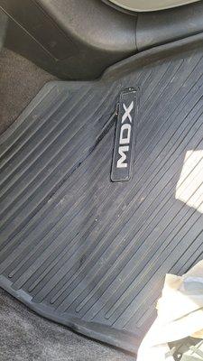 Floor mats still dirty