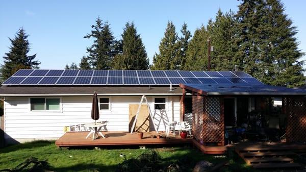 8.64 KW solar installation using 32 Solar World 270 watt panels with Enphase Micro-Inverters.