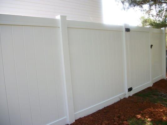 Vinyl Privacy fences too.