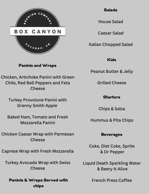 Menu as of 01/25/23