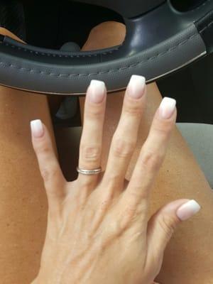 What pink and white ombre should look like! *courtesy of the great techs at Nails Blvd on Southside Blvd