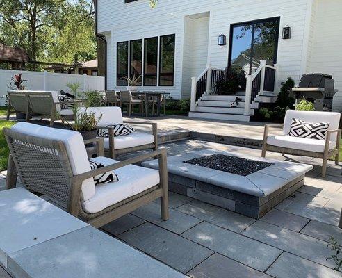 Natural stone patio