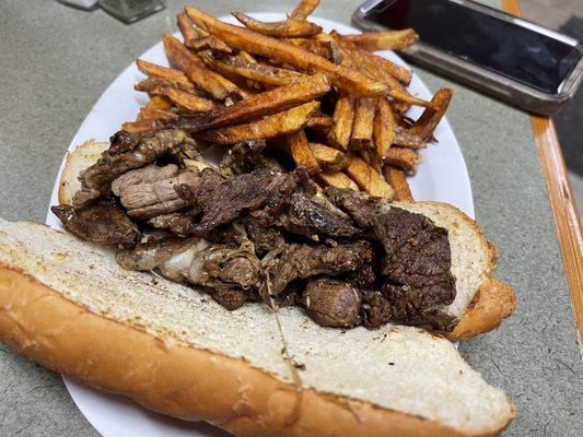 Best steak and cheese with ribeye and hand cut fries!